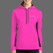 Body Coach Fitness Ladies Sports Wick Hoody - Ladies Sport Wick ® Fleece Colorblock Hooded Pullover