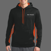 Body Coach Fitness Men's Sports Wick Hoody - Sport Wick ® Fleece Colorblock Hooded Pullover